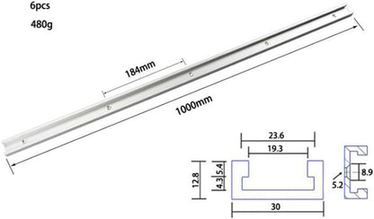 ya 26 10.21 baidi T Slot Miter Track Jig Non Porous Slide Slab Fixture Woodworking(100cm) New