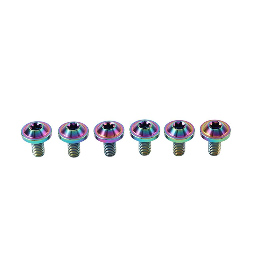 ya 6 8.14 6pcs Alloy Bolts Truss Torx Head Screws M6x15mm for Motorcycle Rainbow