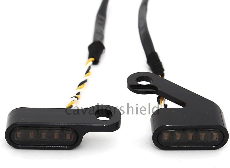 ya 13 9.15 baidi 2x Black LED Turn Signal Light Blinker Indicator Lamp for Harley Sportster