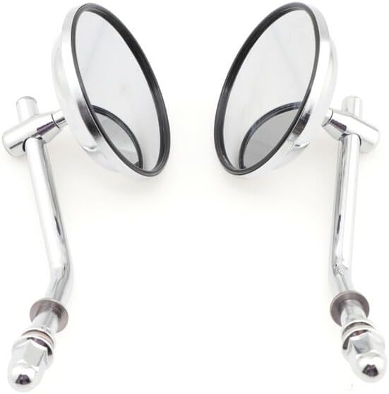 ya 2 8.15 3 Chrome Round Rear View Side Mirror for Harley Sportster Dyna Softail 1990-2014