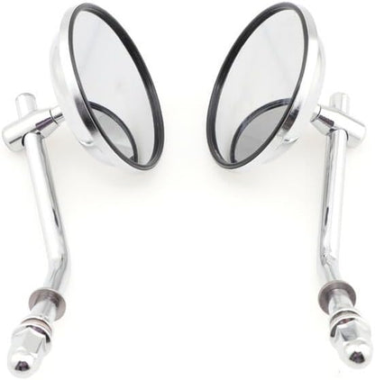 ya 2 8.15 3 Chrome Round Rear View Side Mirror for Harley Sportster Dyna Softail 1990-2014