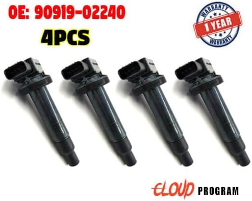 ya 4 8.24 baidi 4-pack ignition coil 90919-02240 for Toyota Echo Prius Yaris for Scion xA xB 1.5L
