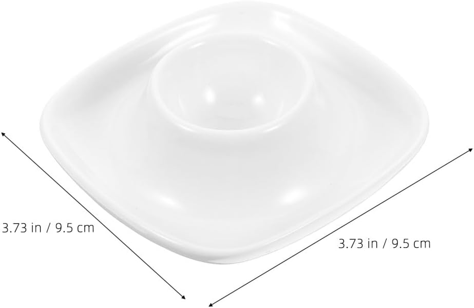 ya 14 9.20 baidi 2 Pcs Egg Tray Egg-shaped Ceramic Cup Home Holder Set Rack Stand-1