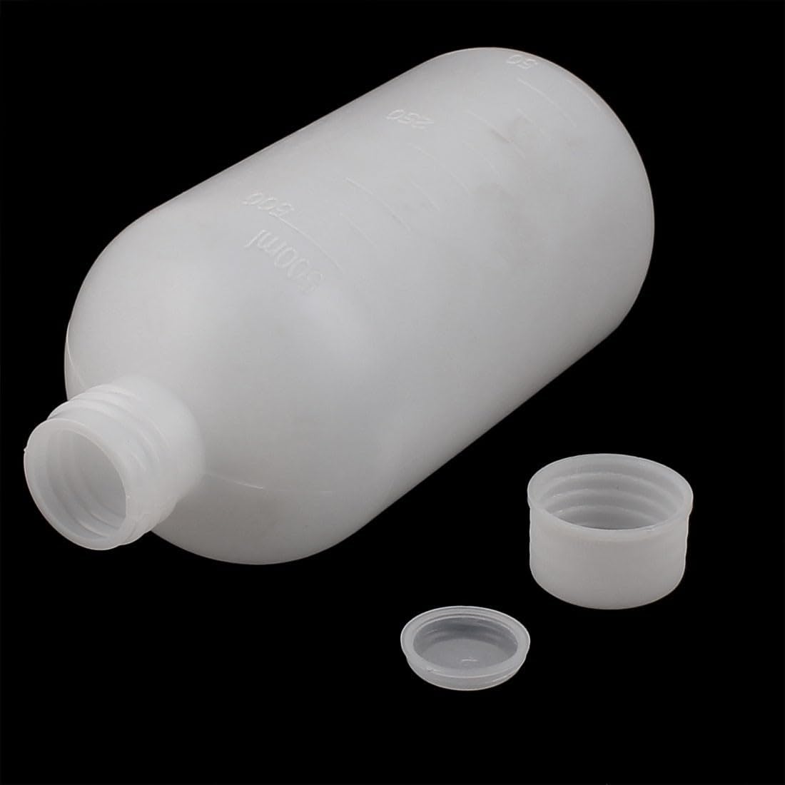 ya 26 10.21 baidi 2Pcs 500ml Laboratory Chemical Stora Case Clear Plastic Narrowmouth Bottle
