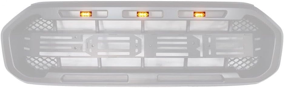 ya 7 8.24 baidi Grille Light Kit for Ford Ranger 2019-23 Amber LED Light Bar Raptor Style 3 LED