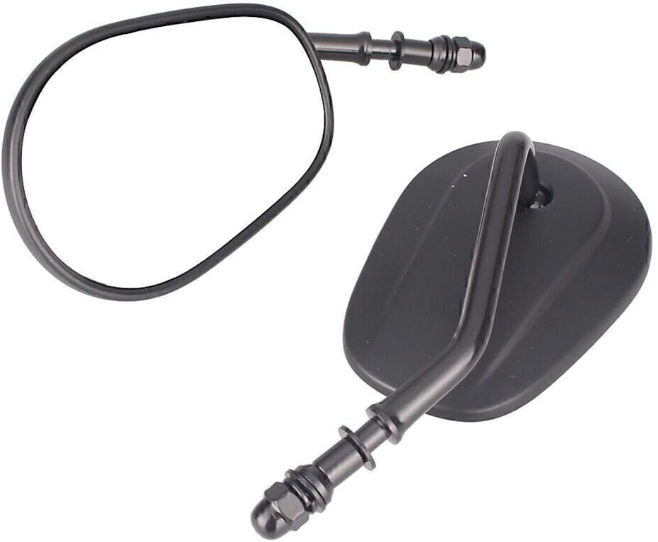 ya 2 8.15 Pair Oval Universal Motorcycle Rear View Mirrors for Harley Street Bob FXDB
