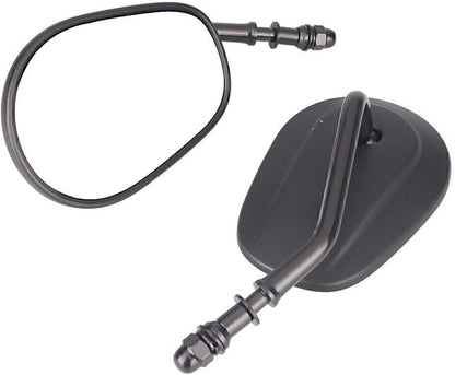 ya 2 8.15 Pair Oval Universal Motorcycle Rear View Mirrors for Harley Street Bob FXDB