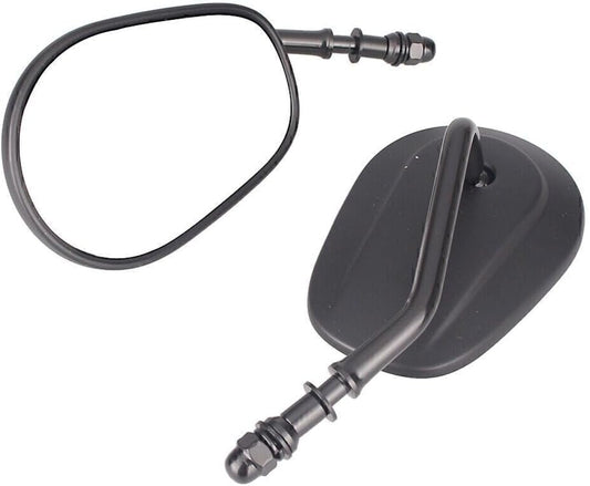 ya 2 8.15 Pair Oval Universal Motorcycle Rear View Mirrors for Harley Street Bob FXDB