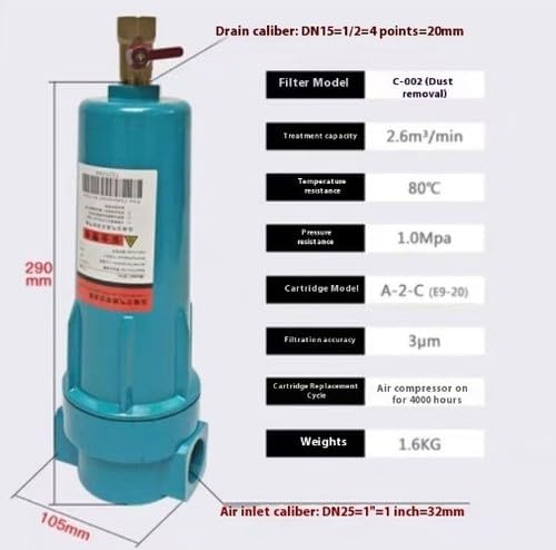 ya 28 10.13 baidi Air Pision Filter 1 Cubic Oil Water Separator Water and Oil Removal Filter