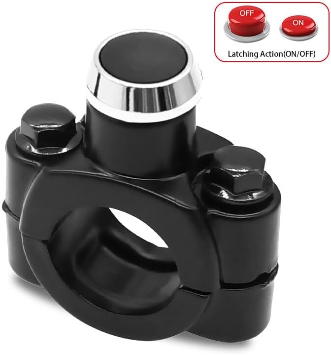 ya 4 8.24 baidi For 7/8 Handlebar Motorcycle Kill ON OFF Switch Push Button Headlight Fog Spot