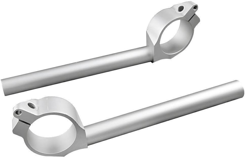 ya 4 8.14 for Yamaha YZF R6 2006 2007-2010 Silver Moto Billet Handlebar Handle Bar Clip