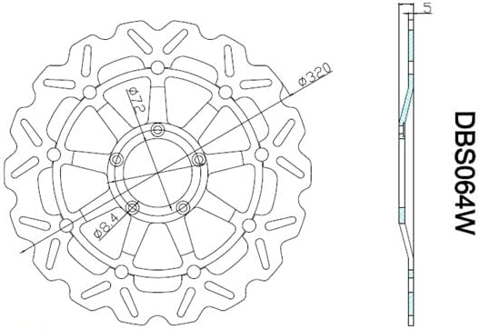 ya 13 9.15 baidi Front Brake Disc Rotor for Ducati 749 999R/S 03-06 848 08-11 MONSTER S4R/S 07-08