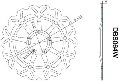 ya 13 9.15 baidi Front Brake Disc Rotor for Ducati 749 999R/S 03-06 848 08-11 MONSTER S4R/S 07-08