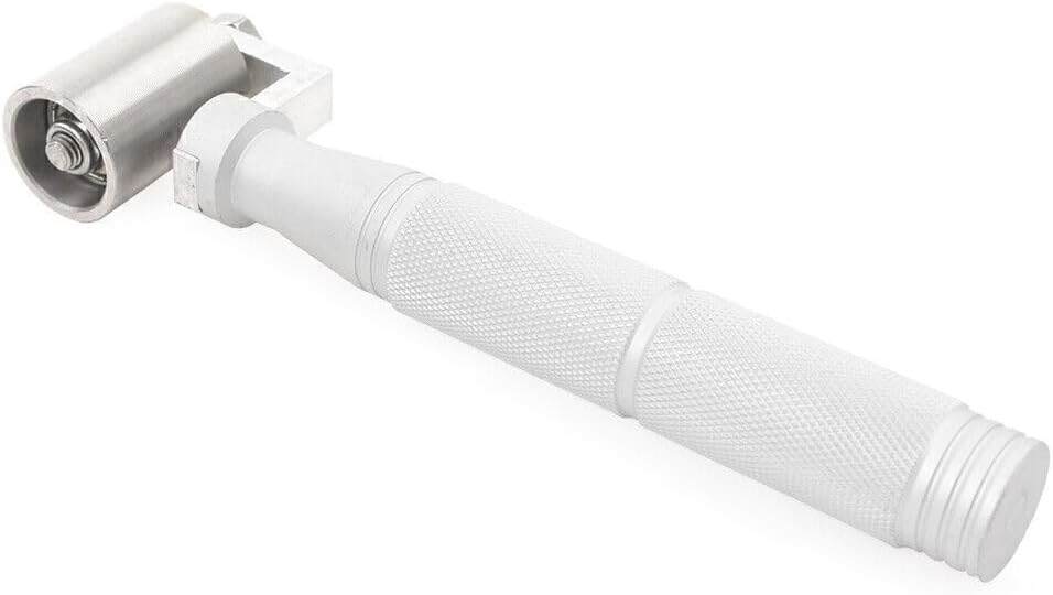 ya 4 8.14 Stainless Steel Pressure Roller Flat Wallpaper Apply Hand Tool & Bearing Silver