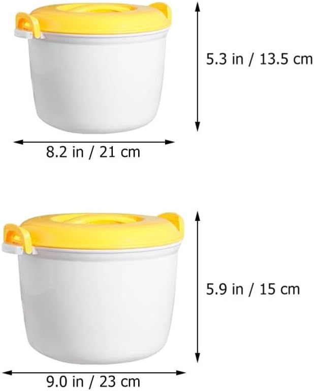 ya 14 9.20 baidi 2 Pcs Insulated Rice Cooker Set er for Microwave Cooking Vegetable Small-1