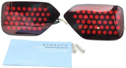 ya 4 8.14 Left + Right LED Rear Bumper Light DRL Light for Subaru Crosstrek XV 18-2023 Red 