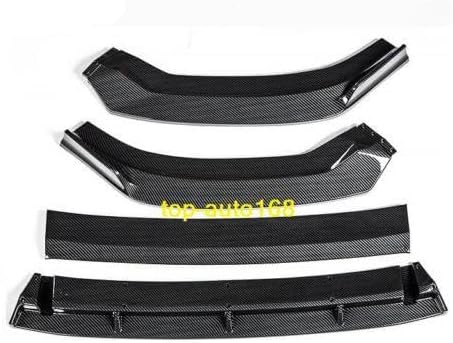 ya 2 8.15 Carbon Fiber Look Front Bumper Lip Body Kit Spoiler 4PCS for Audi A3 2017-2020