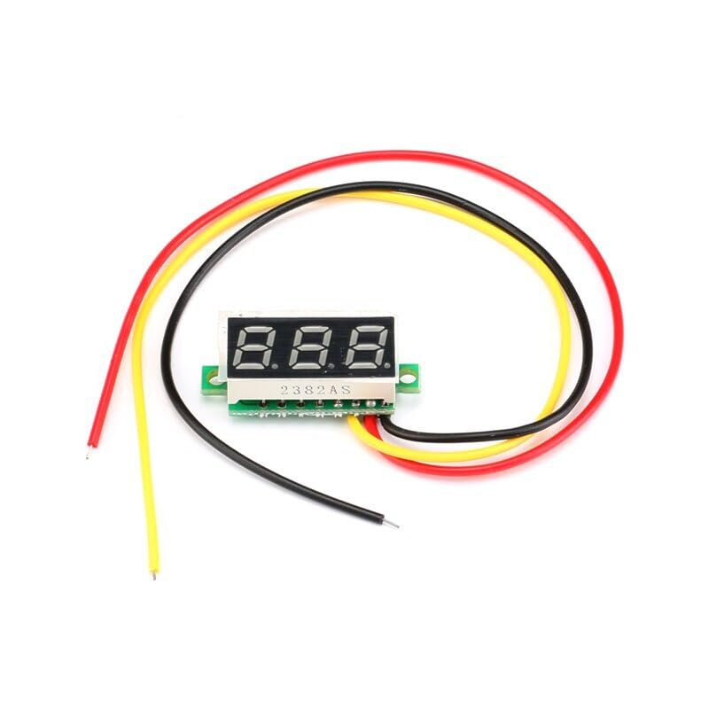 ya 16 10.20 baidi 0.28-inch Compact Digital DC Voltmeter with Digital Display, Three-Wire DC 0-100V