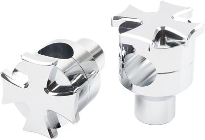 ya 14 9.20 zhengce Universal 2 Rise Handlebar Riser Clamp Mount For Harley Softail Dyna Road K-1