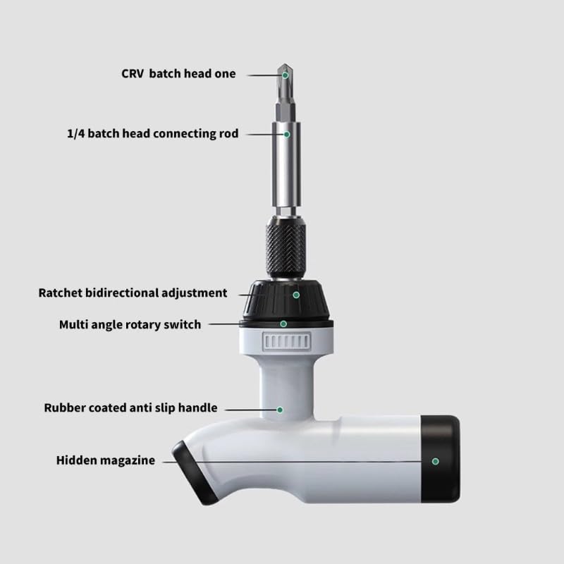 ya 26 10.21 baidi T Shaped Ratchet Screwdriver with Adjustable Tip Repair Hand Tool