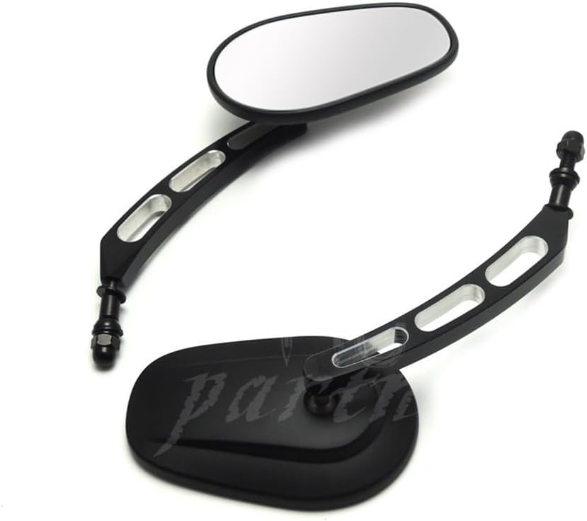 ya 2 8.15 Black Edge Cut Rearview Mirror for Harley Sportster Softail Touring Dyna Glide