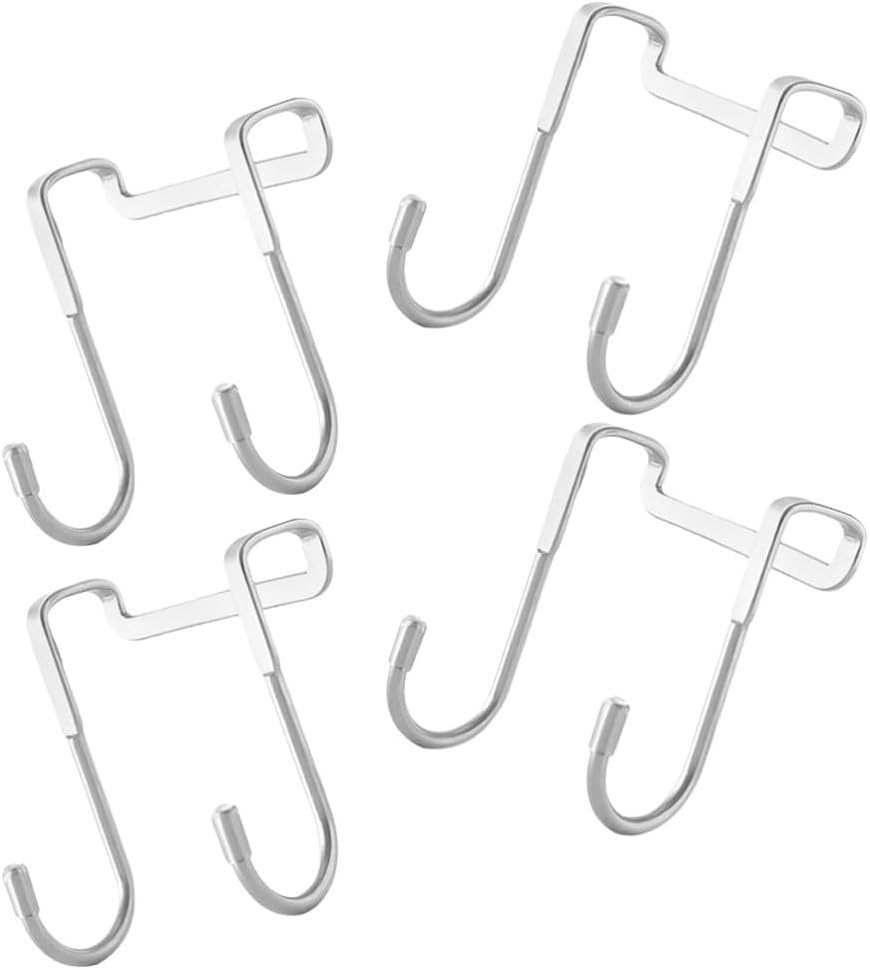 ya 26 10.21 baidi 4 Pcs Hook up Narrow Over Door Hooks Cabinet Multi-Functional Behind The