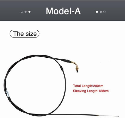 ya 5 8.24 baidi 188mm Motorcycle Throttle Cable Scooter Accelerator Single Elbow GY6 Engine