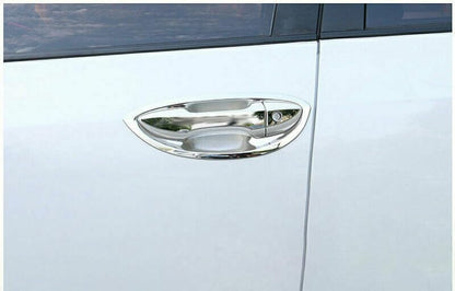 ya 2 8.15 Stainless Steel Chrome Exterior Door Bowl Trim for 2015-2018 for Toyota for Corolla 