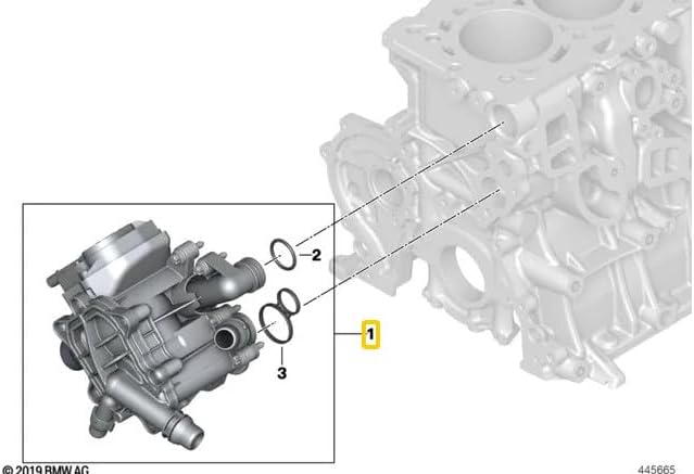 ya 2 8.15 Engine Thermostat Heat for MAN agement Module for BMW F20 F30 F32 120i 230i 520i X3