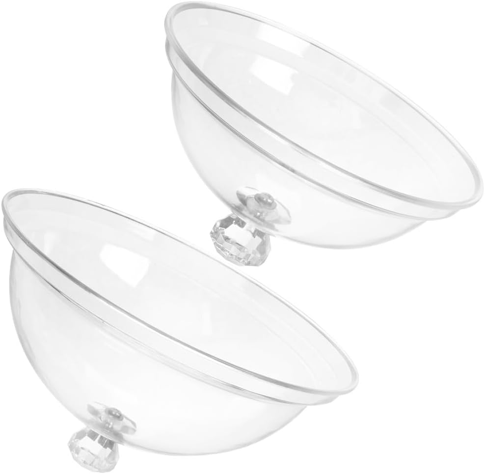 ya 4 8.14 2 Pcs Dust Cover Small Cake Dome Food Covers for outside Clear Domes