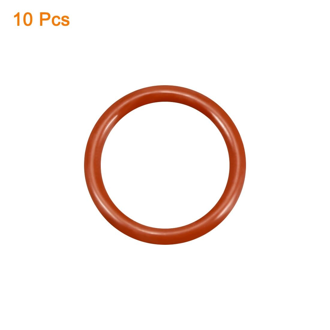 ya 13 9.15 baidi Silicone O-Ring 17mmx13mmx2mm VMQ Seal Rings Sealing Gasket Red 10Pc