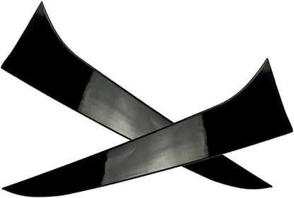 ya 4 8.14 for BMW X1 E84 2009-2015 Black 2x Rear Window Side Spoiler Canard Splitter Trim