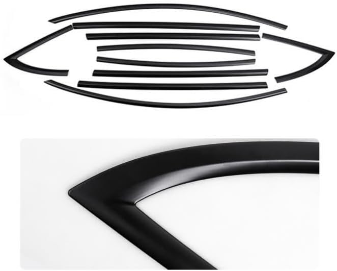 ya 5 8.24 baidi for for Tesla for Model 3 10PCS ABS Matte Black Car Window Strip Cover 2018-2024