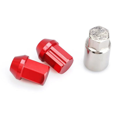 ya 10 9.16 baidi M12x1.5 16Pcs 35mm Close End Lug Nuts + 4Pcs Anti Theft Wheel Lock Nut Red Alumi