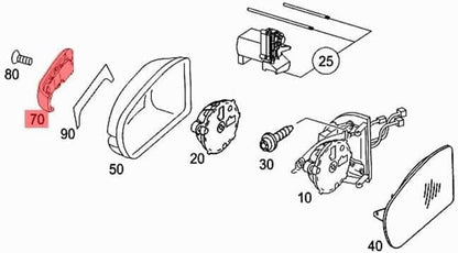 ya 14 9.20 zhengce Left Driver Door Mirror Flashing Light LH Fits 2005-2007 Mercedes W203 C23-1