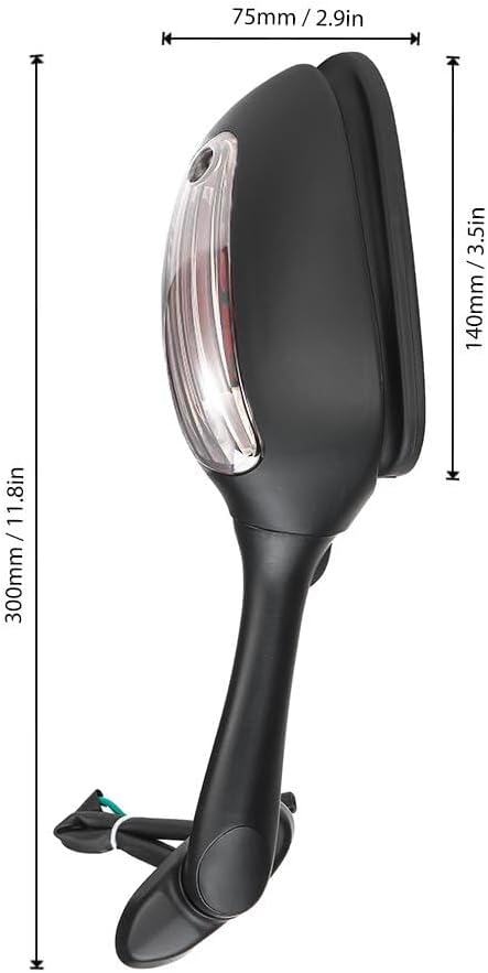 ya 2 8.15 Fit for Suzuki GSXR 1000 GSXR600 GSX-R 750 06-15 Rearview Mirrors w/Turn Signal