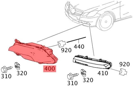 ya 7 8.24 baidi One pair of left and right daytime running lights LED DRL fits 2010-13 for Mercedes W212 E350/550