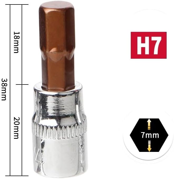 ya 14 9.20 baidi Hex Socket Bit 1Pcs Drive 1/4 Inch H3 H4 H5 Hand Head Inner Screwdriver-Durable-1