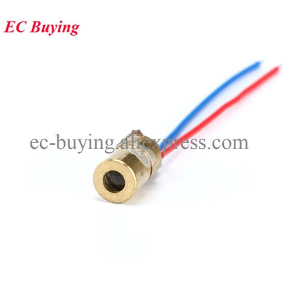 ya 16 10.20 baidi 10-Piece/Set 650nm 6mm DC 3V 5mW Adjustable Laser Diode Module with Red Copper Head