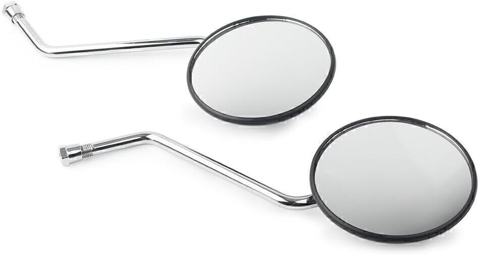 ya 6 8.14 for Suzuki Pair 10mm Motorcycle Rear View Rearview Side Round Mirrors Universal