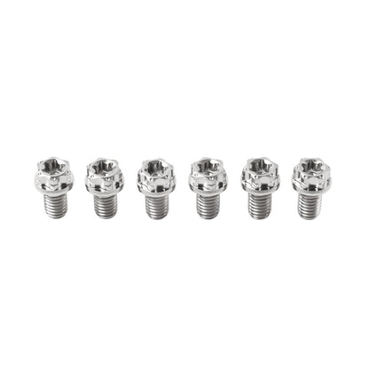 ya 9 10.24 6pcs Bolts Torx Head Flange Screws M6x15mm for Motorcycle Bike Silver