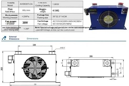 ya 28 10.13 baidi Hydraulic Heat Sink Air Cooler AW0607T AH0607T AH0608T AH0608TL-CA-220V 24V-8-1