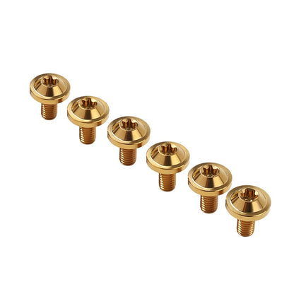 ya 9 10.24 6pcs Alloy Bolts Truss Torx Head Screws M5x30mm for Motorcycle Gold