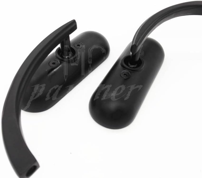 ya 2 8.15 Motorcycle Black for Mini Oval Mirrors for Harley Dyna Softail Sportster Touring