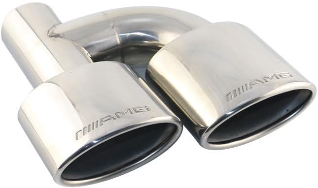ya 6 8.24 baidi Pair 2.5'' ID Engraved AMG Dual Oval End Tip for Mercedes-benz C-class