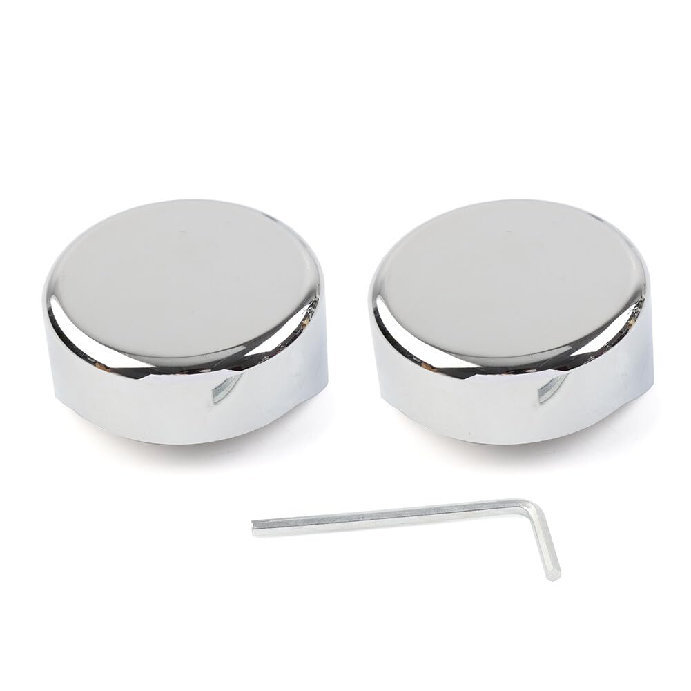 ya 6 8.14 Chrome Upper Fork End Caps for Harley Softail Breakout FXBR FXBRS 2018 2019-2023