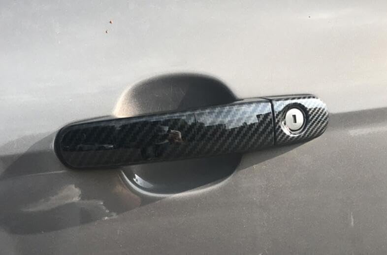 ya 2 8.15 Carbon Fiber Exterior Door Handle Cover Trim for Ford Ranger 2015-2022