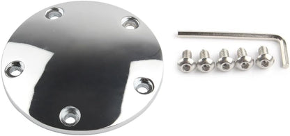 ya 4 8.14 Chrome Domed Timing Points Cover for Harley Twin Cam Softail Dyna Touring 99-17