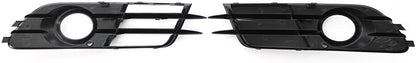 ya 9 10.24 Pair Front Bumper Fog Light Grille for Audi A6 C7 2012-2015 2014 2013