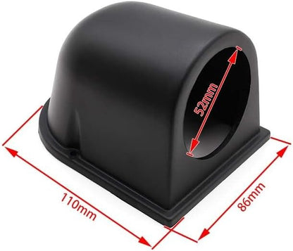 ya 4 8.14 Black 2 52mm Universal Single Hole DashBoard Gauge Pod Holder ABS